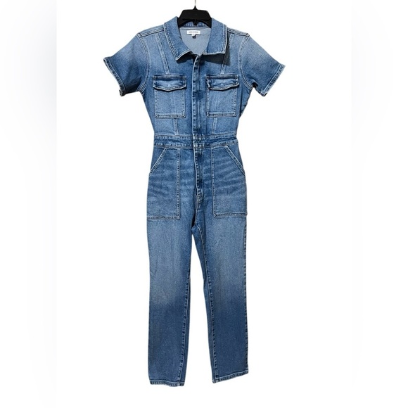 Good American Fit For Success Denim Jumpsuit Size M - Picture 4 of 15